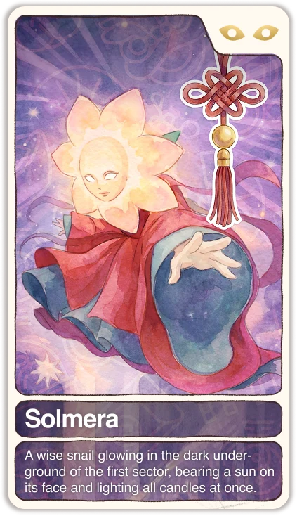 Solmera, an illustrated KokoronoKi collectible card